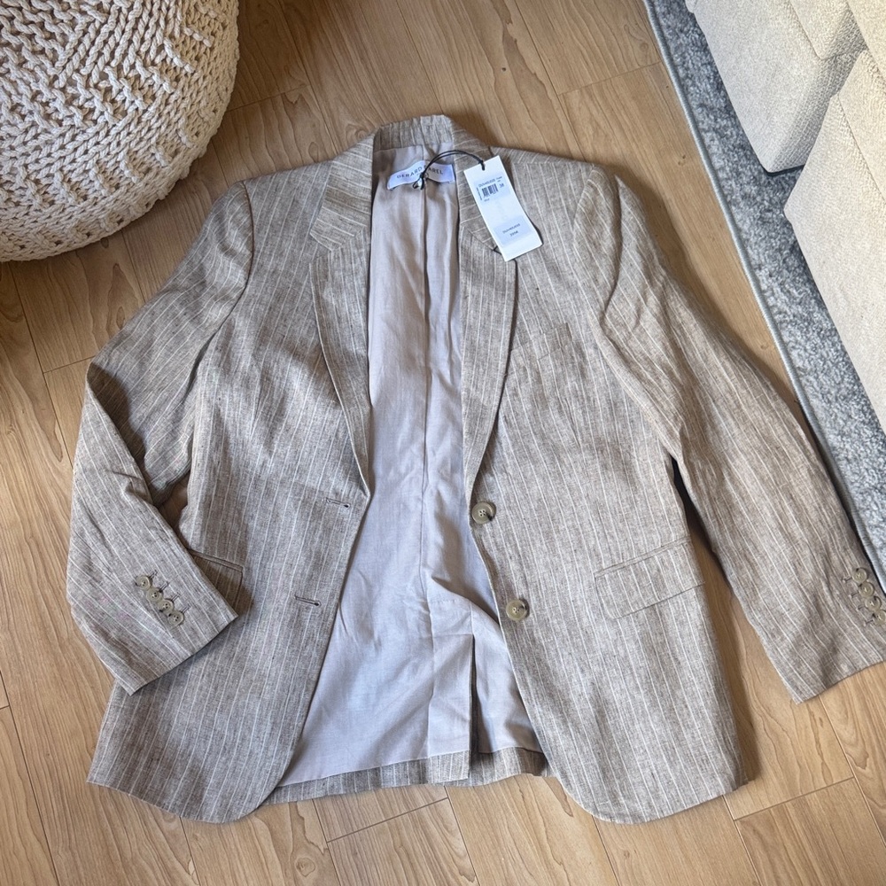 Gerard Darel Beige Striped Blazer